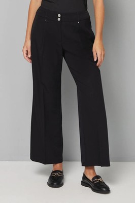 Wallis schwarze Hose mit weitem Bein Damen Arbeitskleidung Hose