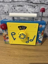 Wind Up Fisher-Price The Farmer In The Dell TV-Radio Music Box Toy Working