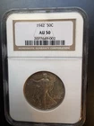 1942 Silver Walking Liberty Half Dollar NGC AU50
