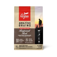 Amazing Grains High Protein Dry Dog Food Regional Red Recipe 4lb Bag