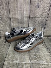 Scarpe da ginnastica Alohas donna UK 5 Tb.490 Rife Shimmer sneakers argento metallizzato 5uk