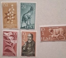 1959 Spain & Colonies Child Welfare Stamp Set Spanish Guinea IFNI Sahara 9pcs