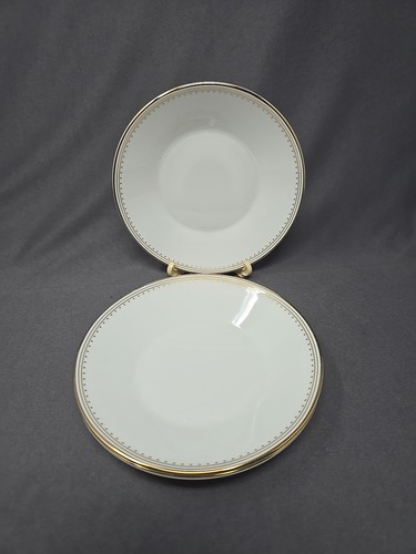 Set 3 Wedgwood, Vera Wang, Golden Grosgrain Saucers 5 1/2" Diameter 