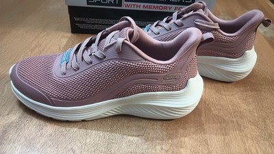 Women's Sketchers Bobs Squad Waves-Still Wading Rose Sz 8 Walking Running 117483