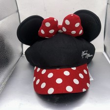 Disney Parks Authentic Minnie Mouse Ears Polka Dot Baseball Hat Cap NWOT