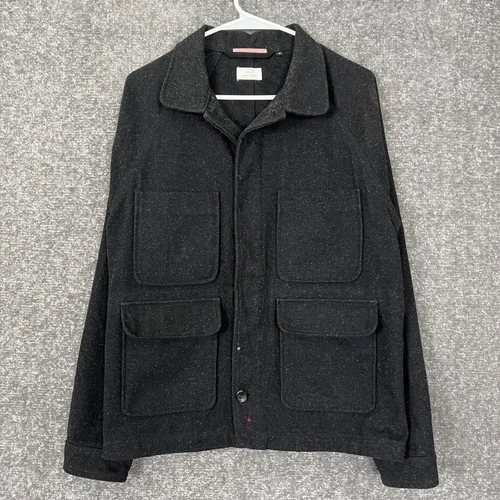 Apolis Global Citizen Coated Chore Coat Charcoal Gray Wool Size Medium Men’S - product listing photo