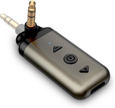 Bluetooth 5.4 Auto Empfänger 3,5 mm Klinke Drehbar 12 Std Akku Adapter AUX Kabel