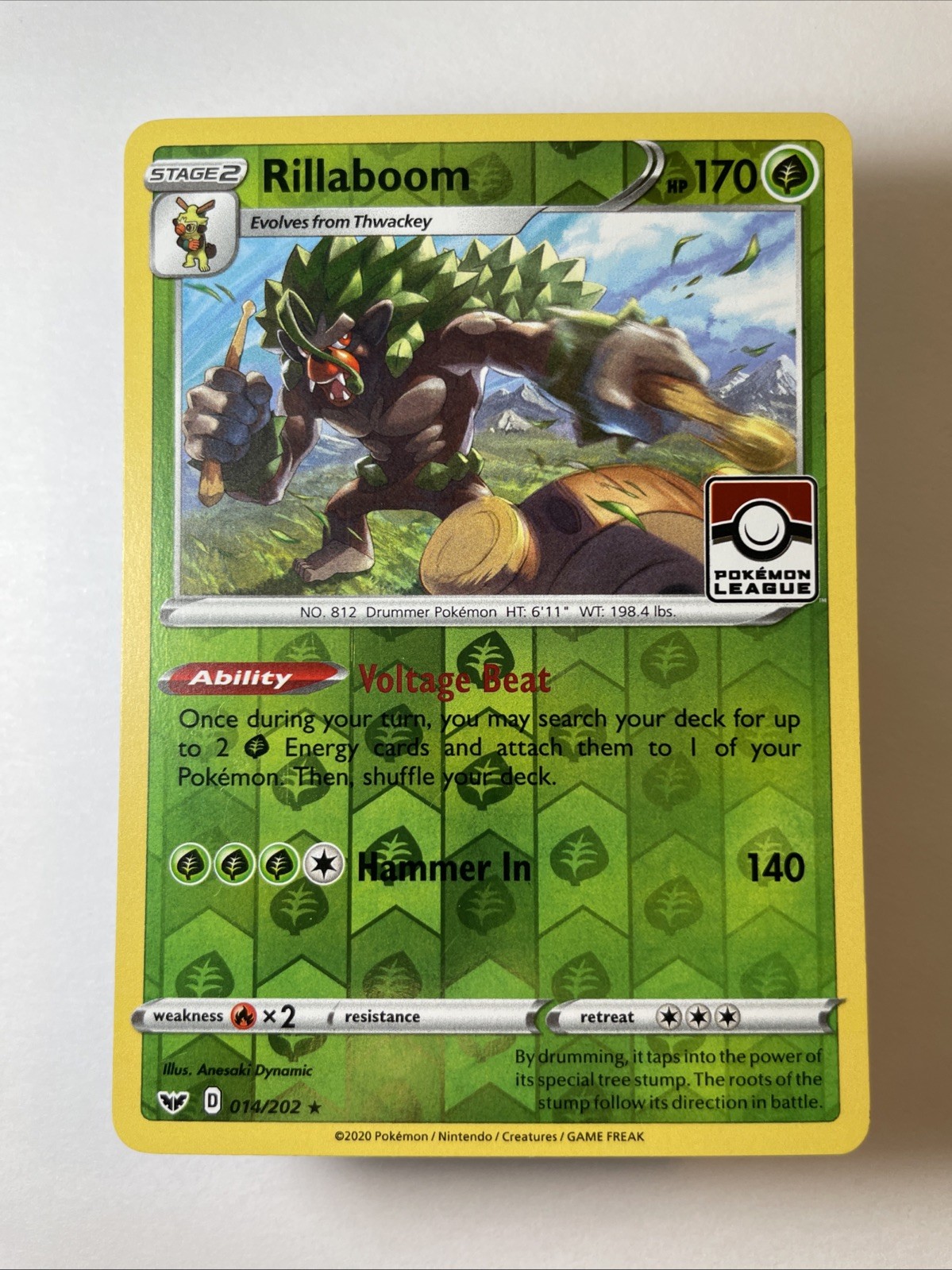 Pokemon Cards Rilaaboom Rillaboom - (Pokemon League) 014/202 League & Championship Cards ...