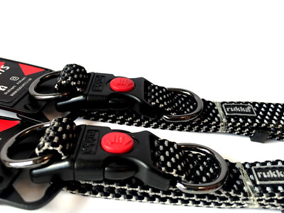 rukka Star Collar schlicht Hundehalsband Reflektor schwarz S 30-40cm RU6012