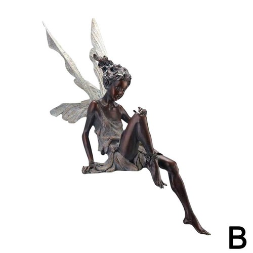 Miniature Sitting Fairy Elf Statue Yard Craft Landscaping Home Decor-Best HOT - Picture 16 of 16