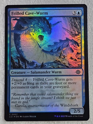 MTG Frilled Cave-Wurm FOIL #57 The Lost Caverns of Ixalan Card NM