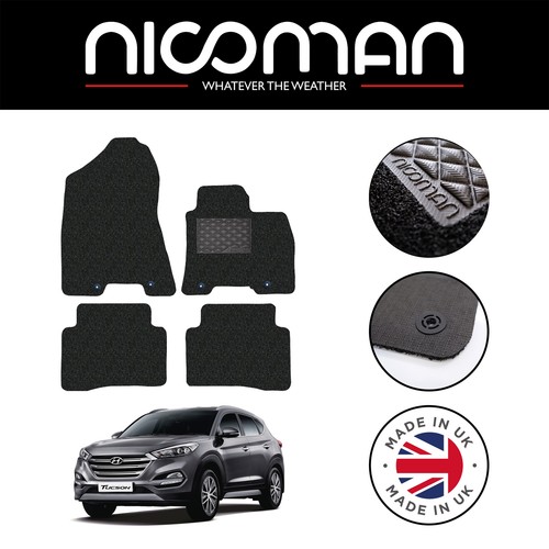 Maßgefertigte Auto-Fußmatten für Hyundai Tucson MK3 2015-heute ORIGINAL LUXUS schwarz Set - Bild 1 von 7
