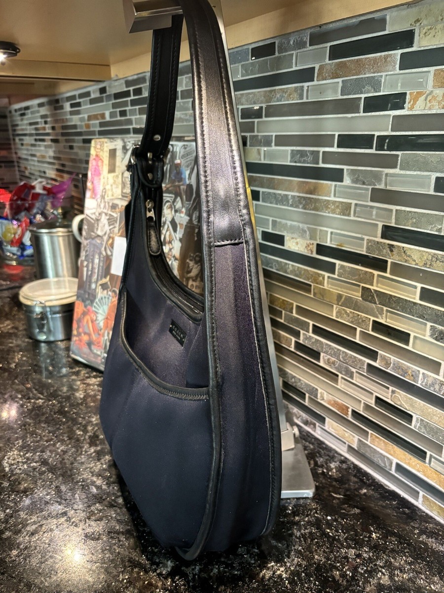Vintage Coach Neo Ergo Pocket Zip Neoprene & Leather Satchel Vintage Coach Neo Ergo Pocket Zip Neoprene & Leather Satchel