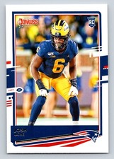 Josh Uche 2020 Donruss #287 New England Patriots RC