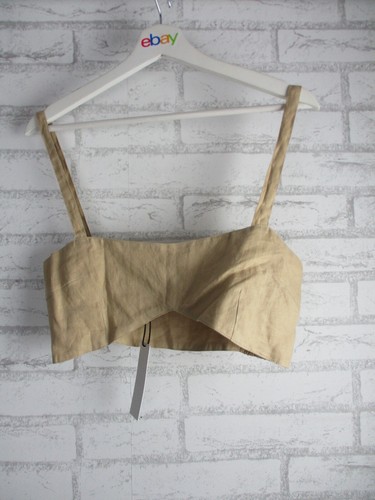 Desiree Deravi womens 2 piece set crop top M linen and maxi skirt S, cotton new - 第 1/16 張圖片