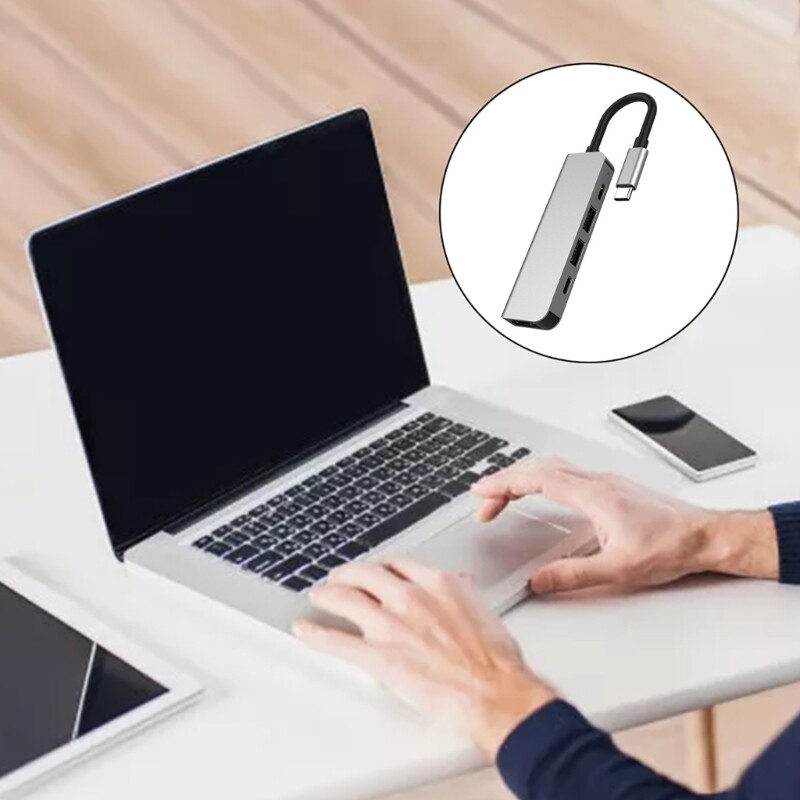 USB HUB Adapter to 2x USB TypeC Splitter Support PD60W