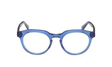 Guess GU50134 090 Blue Plastic Round Eyeglasses Optical Frame 49-20-145 GU RX