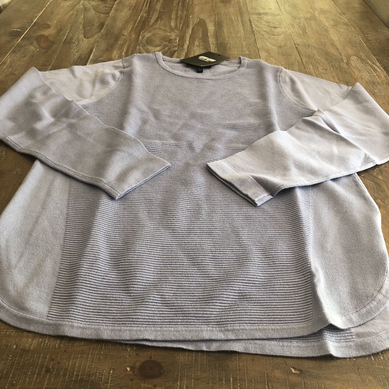 GG Collection Long Sleeve Crew Neck Sweatshirt Blue Size S