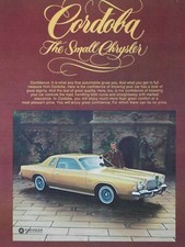 1976 Chrysler Cordoba Vtg The Small Gold Original Print Ad 8.5 X 11 1976 Chrysler Cordoba Vtg The Small Gold Original Print Ad 8.5 X 11