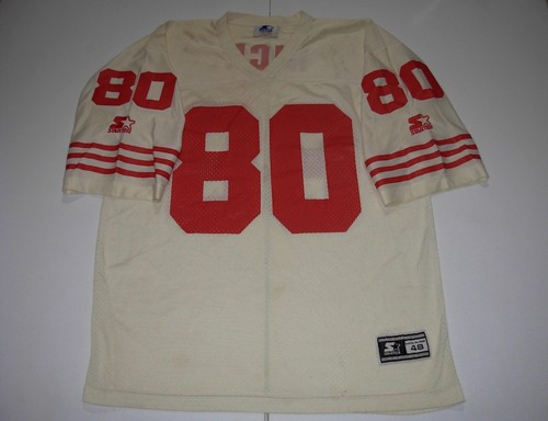 Maglia Starter Jerry Rice #80 San Francisco 49ers Calcio Tg 48/L LEGGI - Foto 3 di 12