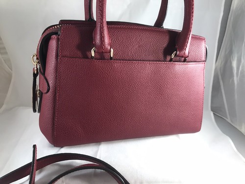 Henri Bendel Top Handle Handbag Satchel Very Rare, Color Wine Red - Picture 4 of 7