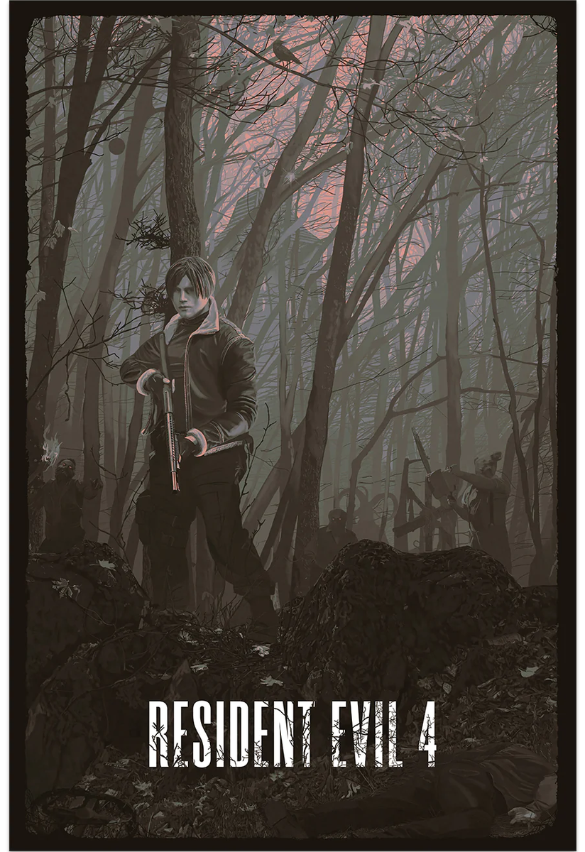 Resident Evil 4 Remake Leon DAKOTA RANDALL Poster Screen Print