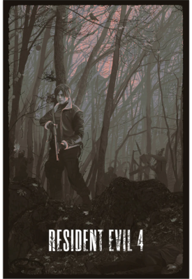 Resident Evil 4 Remake Leon DAKOTA RANDALL Poster Screen Print