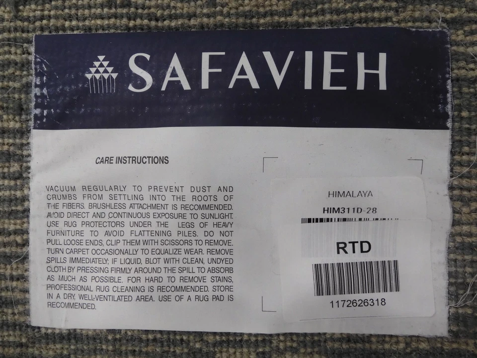 GREY 2'-3" X 8' Pulled Threads Rug, Reduced Price 1172626318 HIM311D-28 - Image 4 of 4