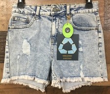Indigo Rein Shorts Super High Rise Juniors 5 Denim Festival Boho Organic Cotton