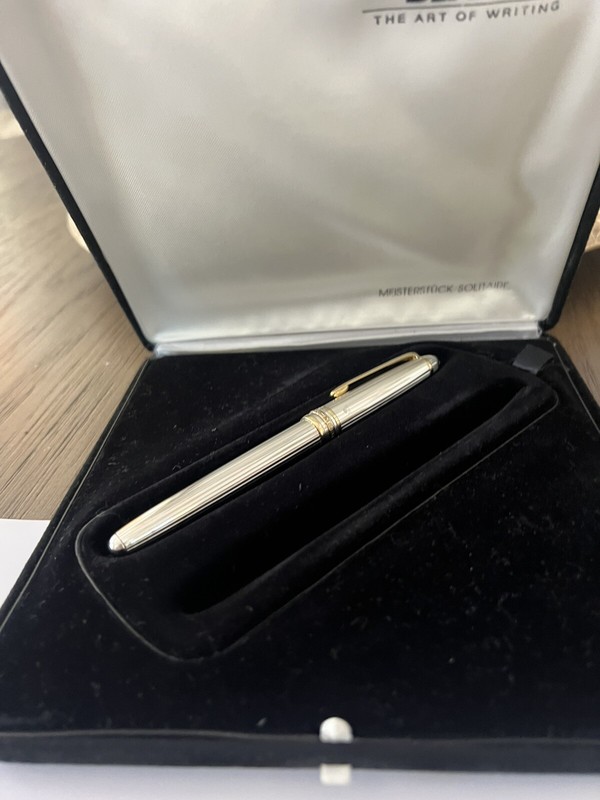 Montblanc, Silver, Solitaire, FP,Gold Silver,18K,Pin Strip,(M),Germany 🇩🇪