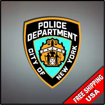 NYPD New York Police Shield Decal Sticker Law Enforcement Wall Car Window 5''x4''