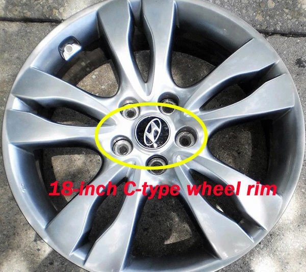 Tapacubos 4 piezas para Hyundai Veracruz / ix55 2008-2013 llanta plateada de fábrica de 18" Foto 2 de 2