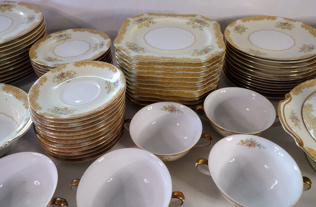 アンティークセット Rare Gorgeous Mint Antique 1920s VTG Noritake M China 102 piece