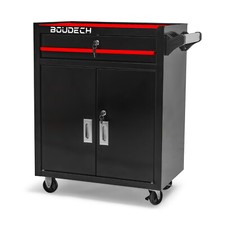 Buddy - Carrello da officina due ante cassetto e serratura