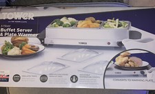Tower Buffet Server & Plate Warmer Bnib