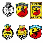 Abarth stickers 70th anniversary vintage sticker car motorcycle helmet print pvc 6 pcs.