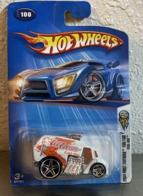 Hot Wheels 2004 First Editions #100 Cool One White Ice Cream Truck w/ PR5s  