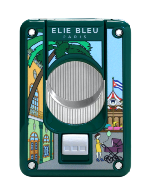 Elie Bleu Limited Edition Green Carousel Cigar Cutter, EBC4079