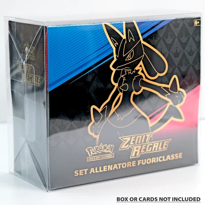 Teca Case Semi Rigida Trasparente ETB Set Allenatore Pokemon Protezione Box