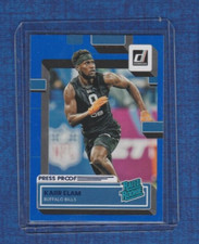 2022 Panini Donruss Football Press Proof Blue Rated Rookie # 357 Kaiir Elam