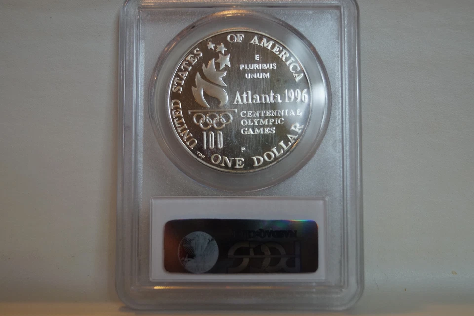 1996-P $1 Paralympic Wheelchair Commemorative Silver Dollar  PR69 DCAM PCGS - Image 2 of 3