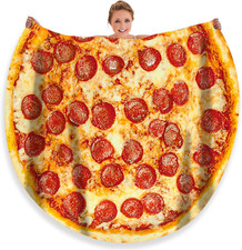 Pizza Blanket for Adult and Kids Novelty Adult Size Funny Realistic Throw Fuzzy