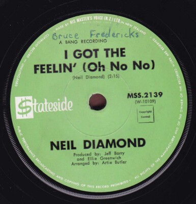 NEIL DIAMOND I Got The Feelin' [Oh No No] / The Boat I Row 45   SirH70