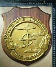 CREST MARINA MILITARE AMERICANA COMMANDER SUBMARINES MEDITERRANEAN RARITA'!!!