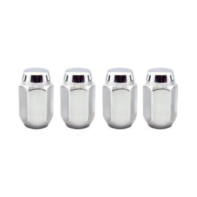 Hex Lug Nut 1/2 In Length 13/16 In Wrench Size Chrome Plated Steel Set Of 4