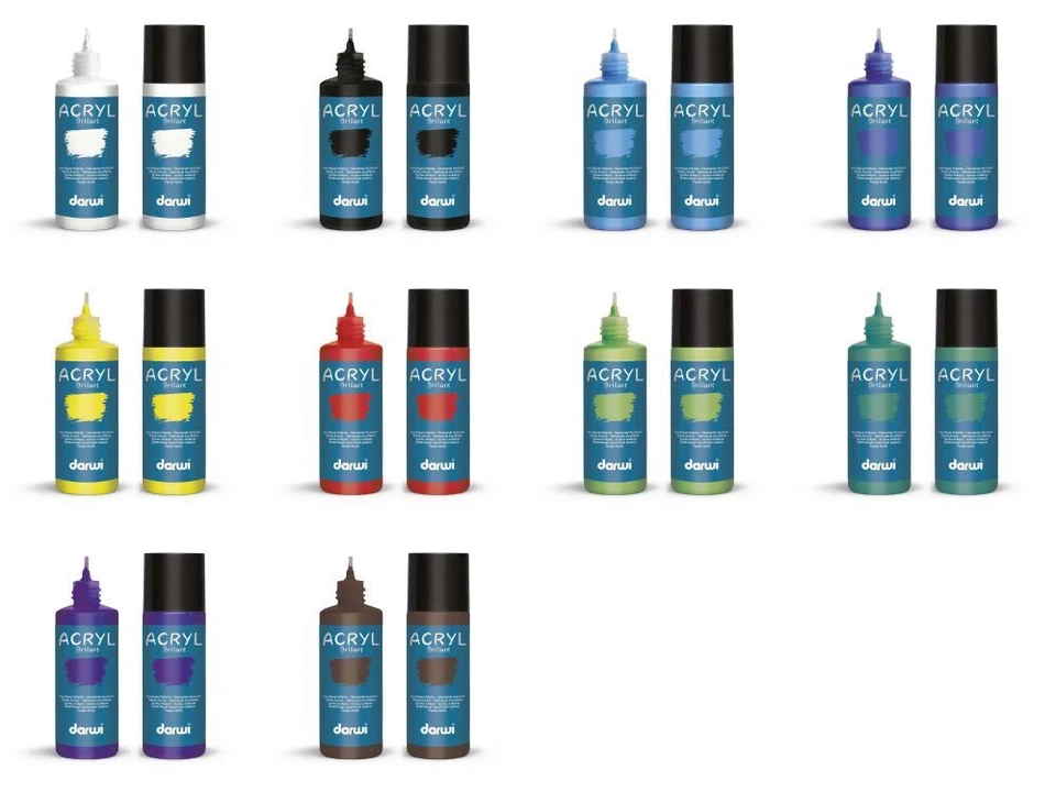 darwi Acrylfarbe Brilliant 80 ml - Farbauswahl