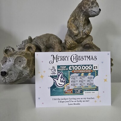 Frohe Weihnachten - Danke Rubbellose Lottohalter personalisierte Geschenkideen