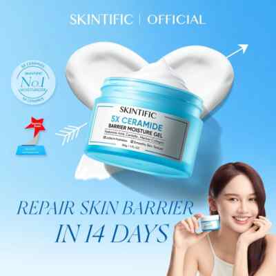 SKINTIFIC 5X Ceramide Moisturizer Skin Barrier Repair Collagen Antioxidants 30g