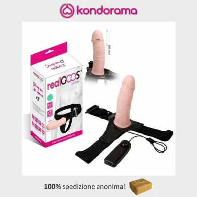 Strap on fallo indossabile uomo realGOOS® dildo con pene realistico e vibratore