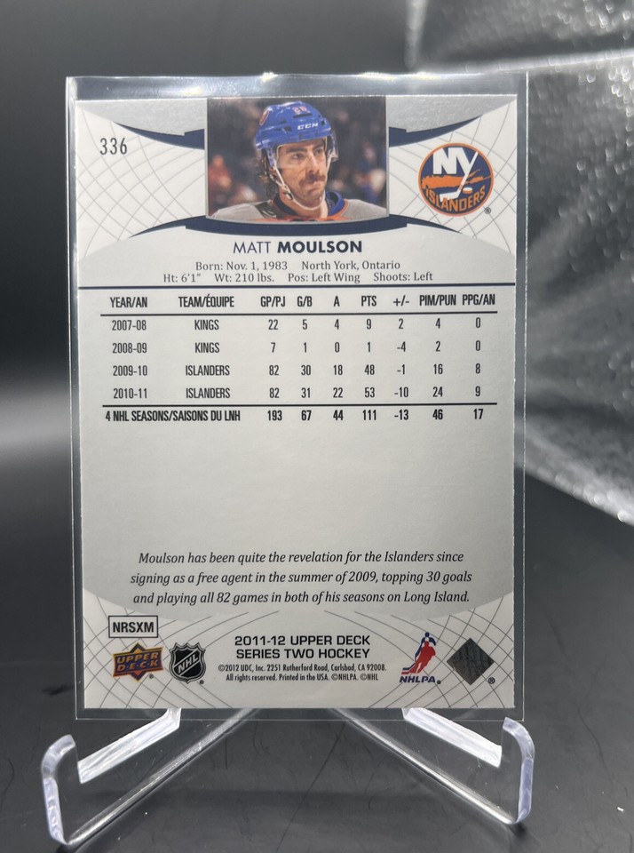2011-12 Upper Deck Hockey #336 Matt Moulson | eBay